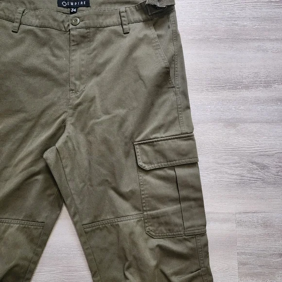 Empyre Utility Cargo Pants - Olive Green - Size 34 - Picture 6 of 9